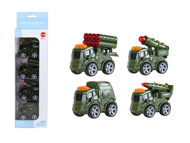 Q Version Alloy Military Truck 4pcs