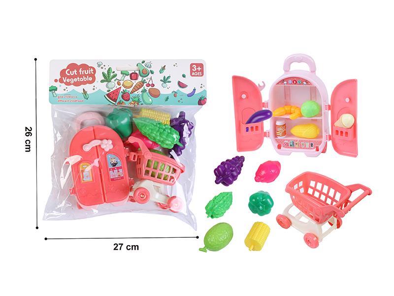 Combination Of Refrigerator And Shopping Cart