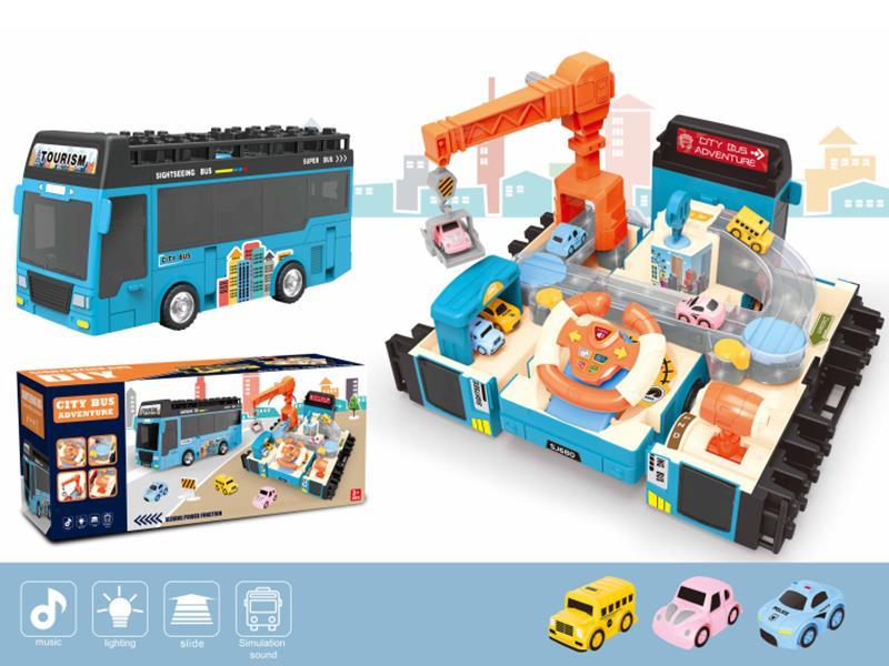 Double Decker Bus Slide Adventure (Blue)