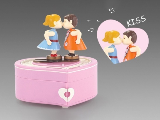 Heart Kiss Baby Music Box