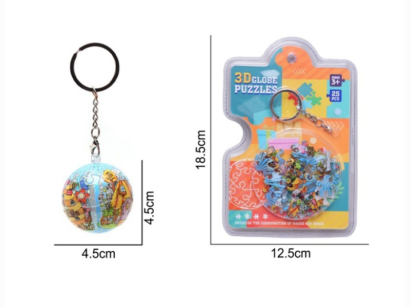 Pumpkin House 3D Spherical Stereoscopic Puzzle Keychain (25 Pieces)