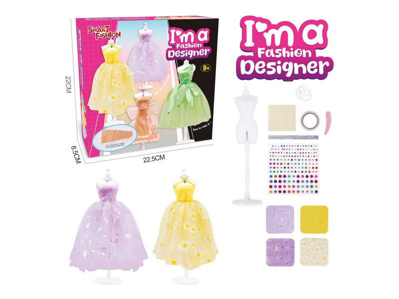 Two Sets Of Diy Handcrafted Fashionable Clothing Design Sets For Girls
