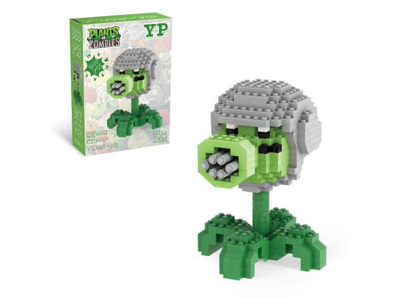 Plants Vs. Zombies - Gatlin Pea Shooter Building Blocks 388PCS