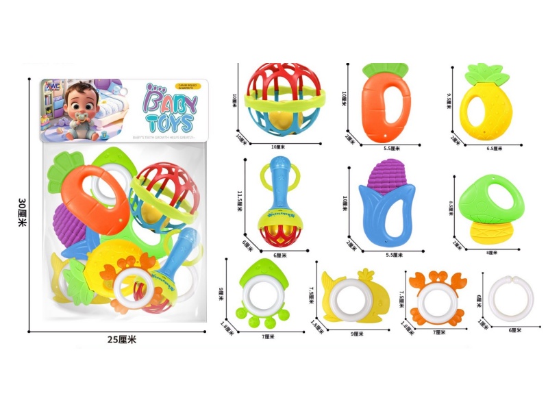 A 12-Piece Set Of Teething Rings