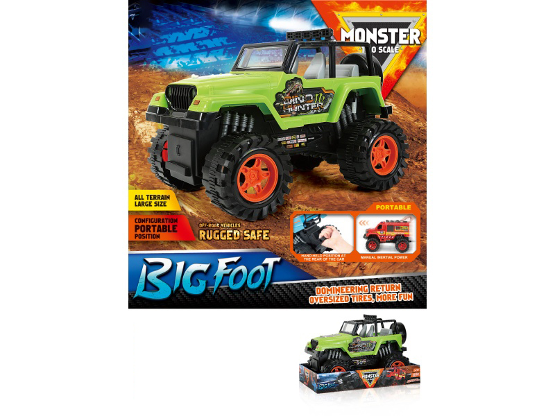 Inertial Monster Dinosaur Wrangler Hand-Held Car 1:10