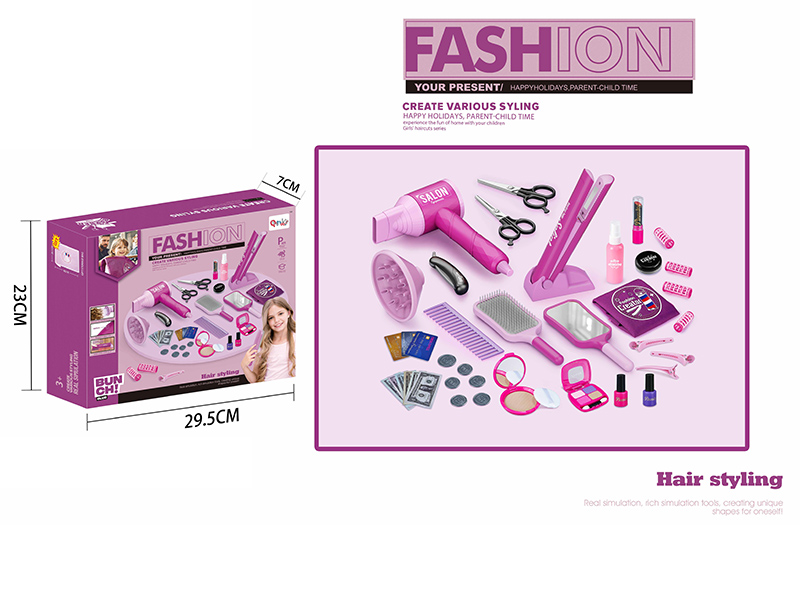 Simulation Beauty Salon Hair Dryer Hair Straightener Tool Set 12pcs