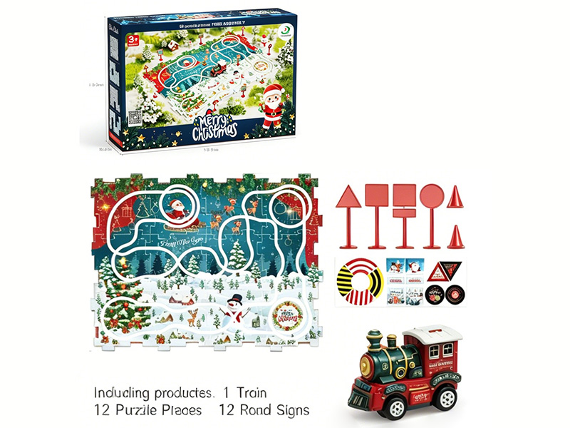 Christmas Puzzle Track Train Toys 25pcs