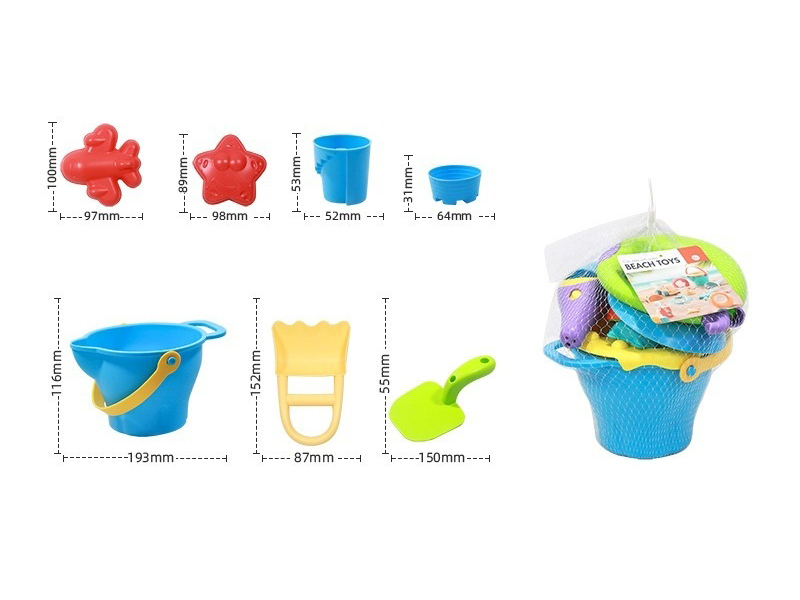 Soft Plastic Beach Toys 7pcs