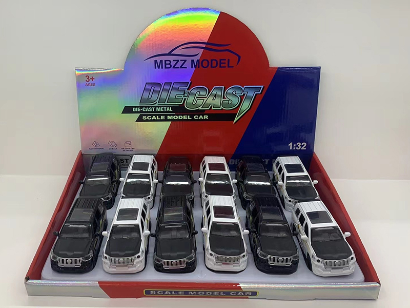 1:32 Toyota Pull Back Alloy Cars With Lights And Music 12pcs
