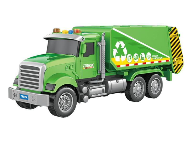 1:18 Friction Garbage Truck With Sound And Lights