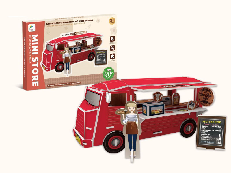 38 Pieces Of Hamburger Car 3D Puzzle