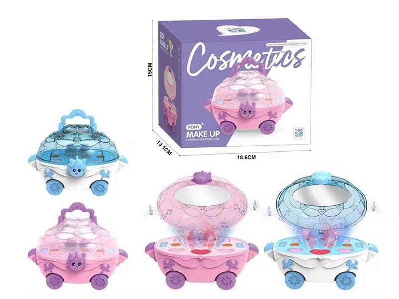 Pony Children's Make Up Car With Light And Music,Projection