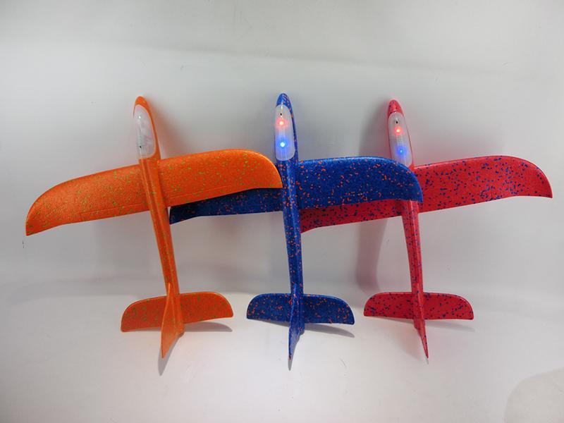 Large Hand Throwing Airplane With Light