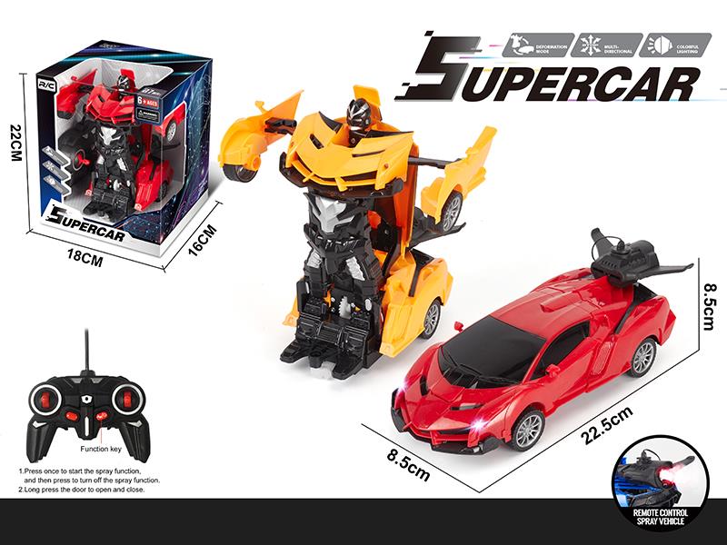1:16 5-Channel One Key Deformation Remote Control Car With Lights