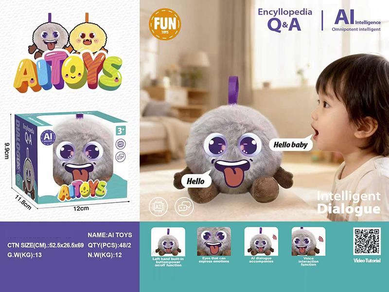AI Intelligent Dialogue Monster Plush Doll Toy