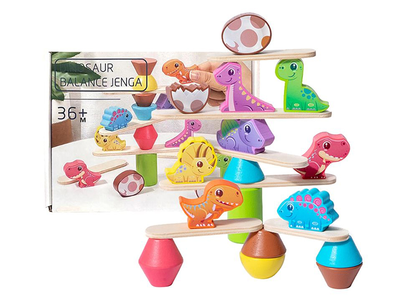 Wooden Dinosaur Balance Blocks