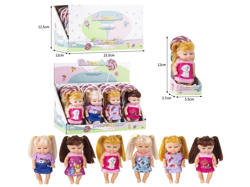 4-Inch Solid Sleeping Dolls (12-Piece Set)