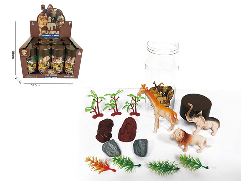 Hollow Wild Animals Set 12pcs/Display Box