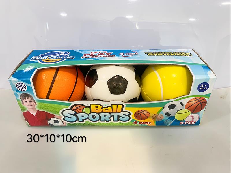 10cm PU Football, Basketball, Tennis 3pcs