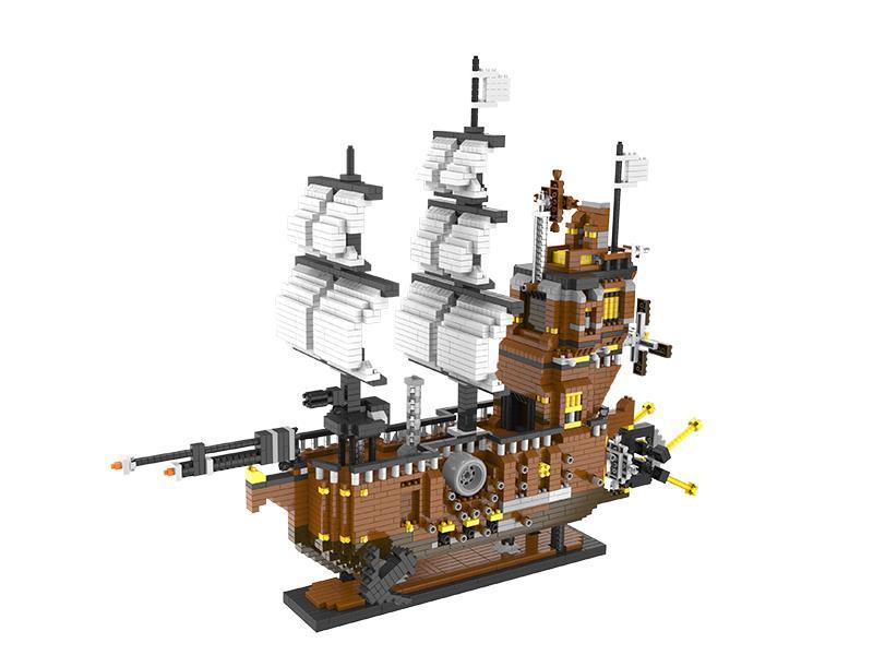 Pirate Ship Manatee Building Blocks 3196PCS