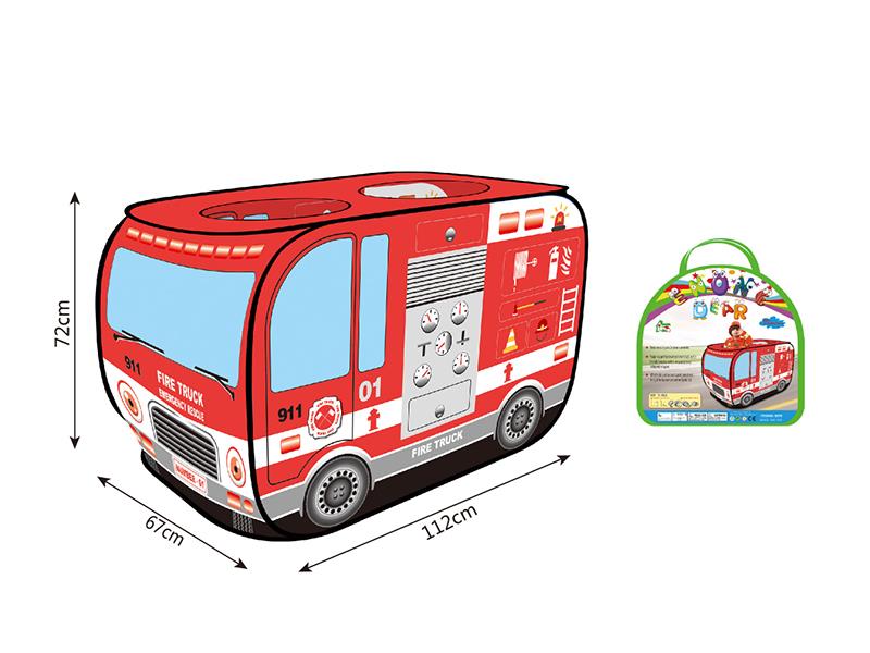 Red Fire Engine Shape Children Play Tent