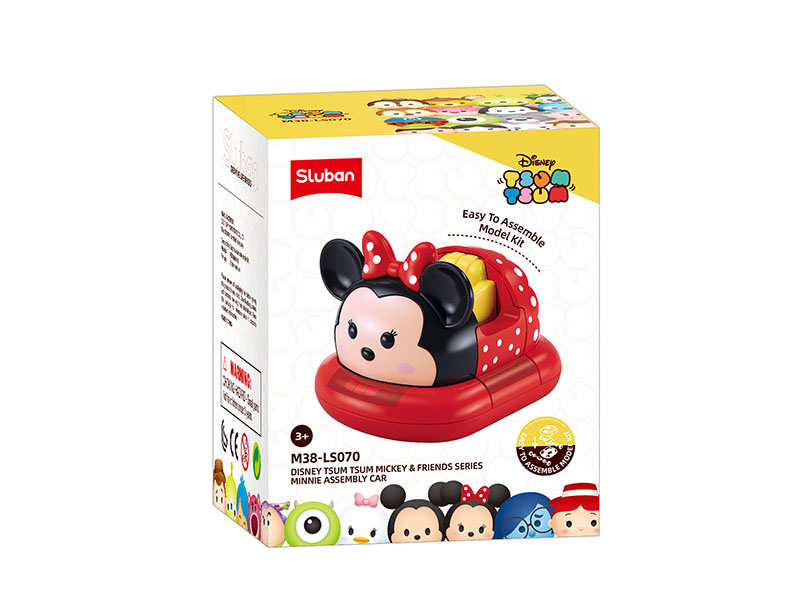 Disney Tsum Tsum Toy Story Series Minnie Assembly Double Pull Back Bumper Car 22PCS