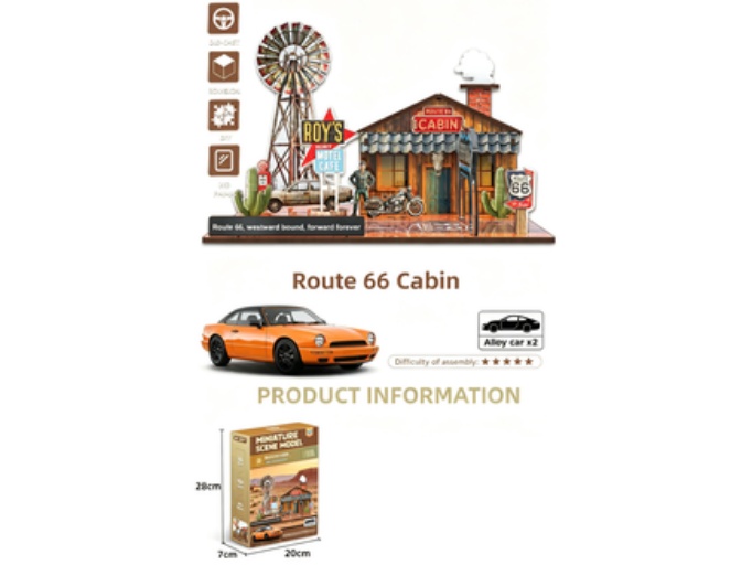3D Jigsaw Puzzle Series: Highway Log Cabin