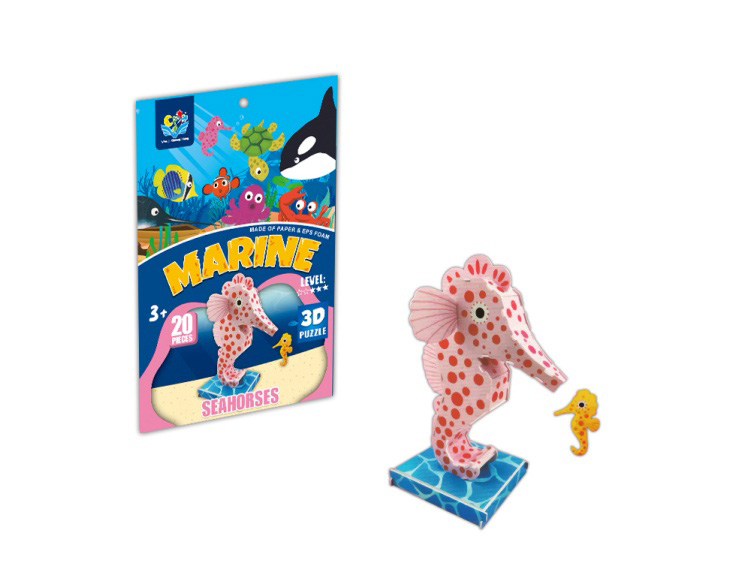 Dimensional Puzzle Seahorse