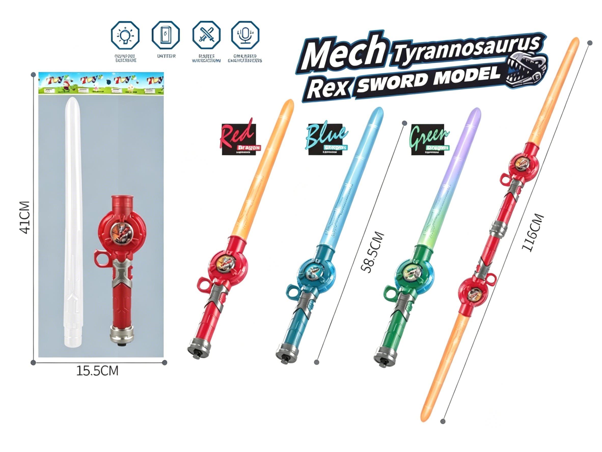 Mecha Tyrannosaurus, Laser, Laser Sword And Staff In A Three-Color Mixed Outfit