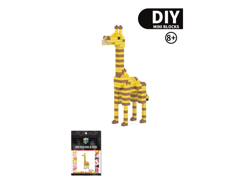 158 PCS Of Giraffe Animal Building Blocks