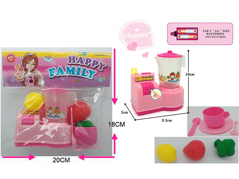 Juice machine + Tea Set + Fruits