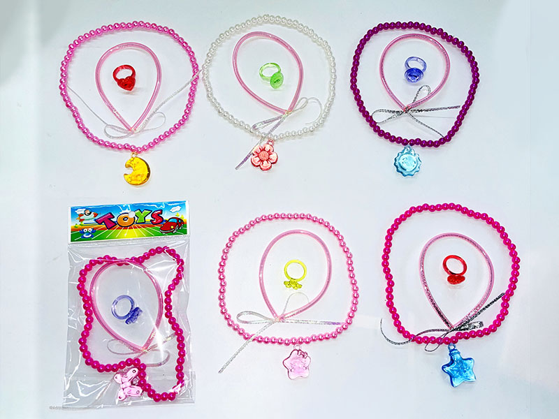 Bead Necklace + Bracelet + Ring
