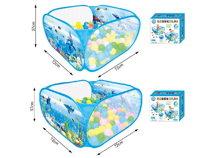 Dolphin Pattern Ocean Ball Pool + 40 Balls