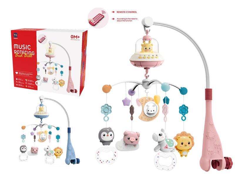 R/C Version Night Light Rotary Music Bed Bell-Owl / Pig / Trojan Horse / Lion