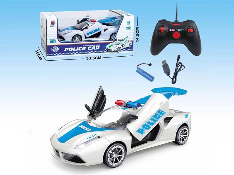 1:16 5-Channel Remote Control Ferrari  Police Car(One Button Open Three Door)