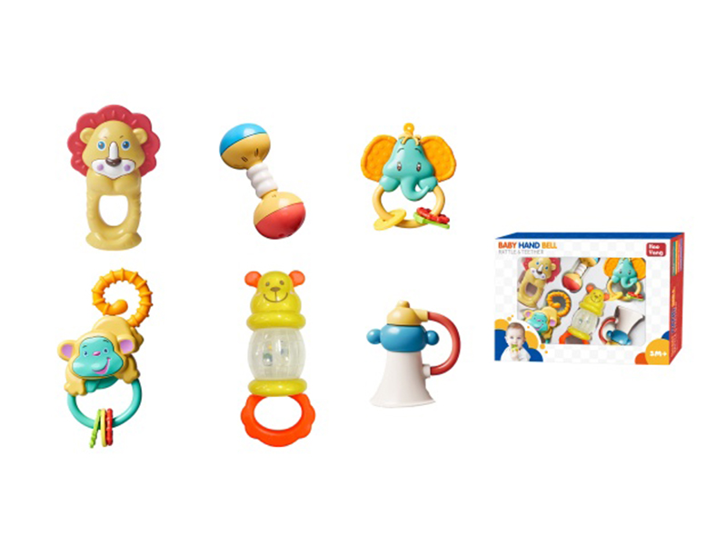Baby Rattle Teether 6PCS