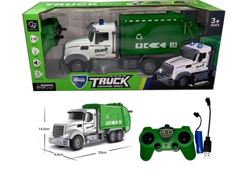 2.4G Six-Way Remote Control With Sound And Light Sanitation Vehicle