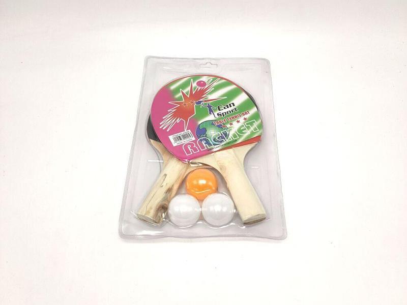 Wooden Table Tennis Racket With 3 Balls