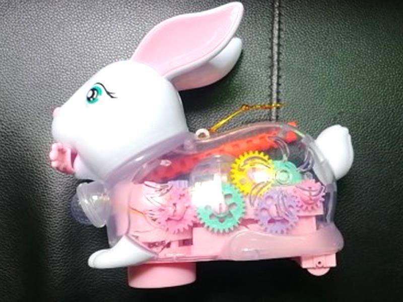 B/O Bump And Go Transparent Gear Rabbit With Light