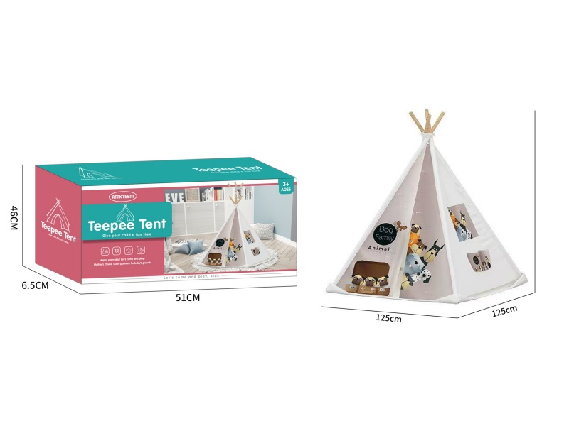 3D Dog Indian Tent