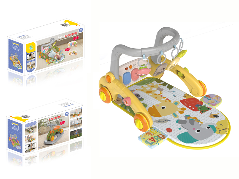 7 In 1 Multifunctional Musical PiAno Activity Gym - Yellow