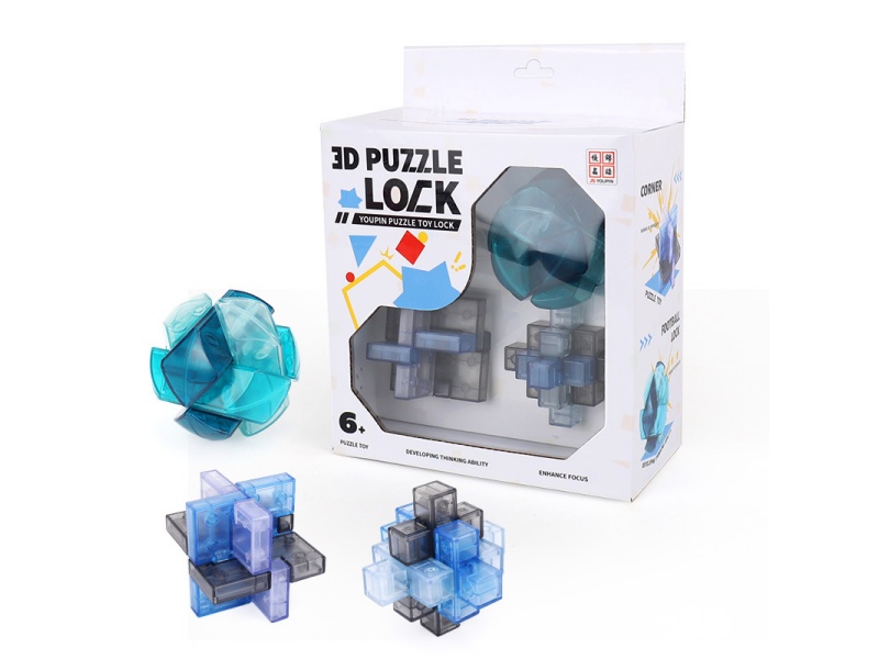 Three Sets Of Lu Ban Lock Sets