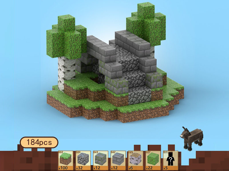 Stone Arch Bridge Magnetic Cube Building Blocks 184pcs