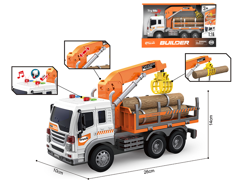 1:16 Friction Wood Transport Truck(Sound And Light)