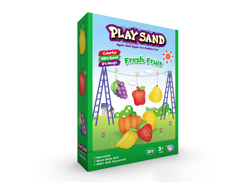 Fruit Space Soil Play Set(500g Sand/2 Colors + 1 Set Of Accessories + Sand Table)