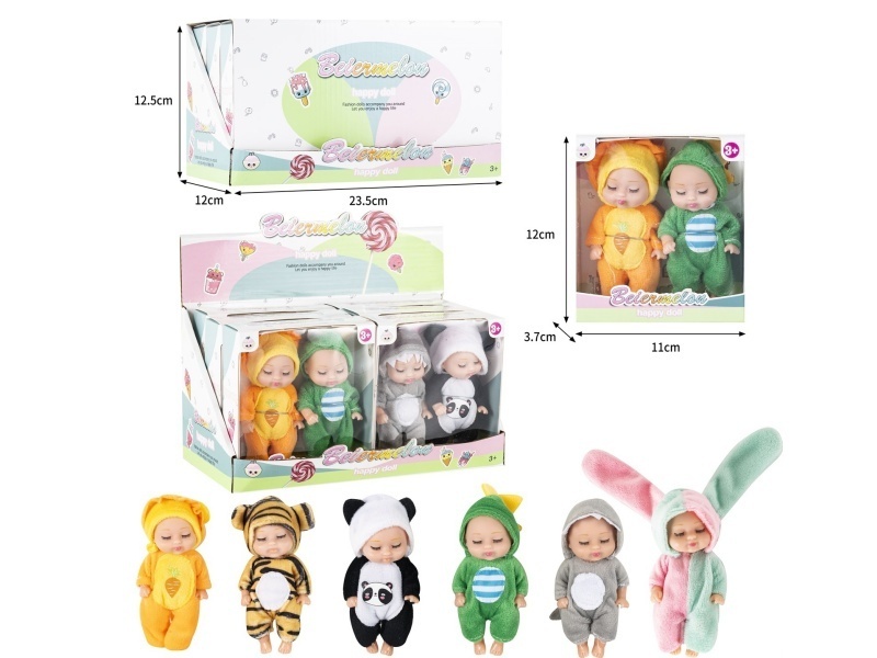 4-Inch Solid 2-Person Sleeping Doll (6 Boxes)