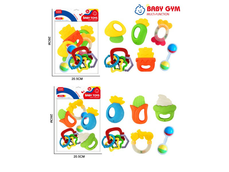 A 10-Piece Set Of Baby Rattle Gum