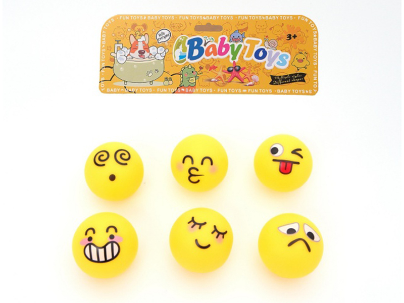 Vinyl Emoticon Ball With Bb Whistle