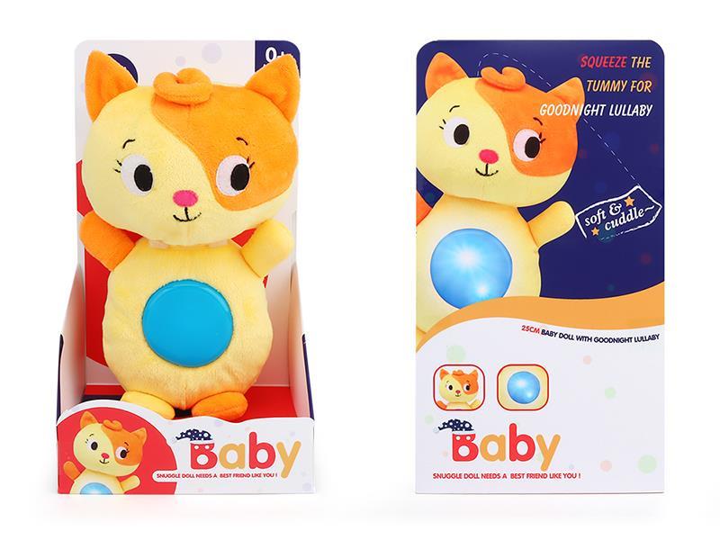 Plush Soothe Cat With Sound And Light