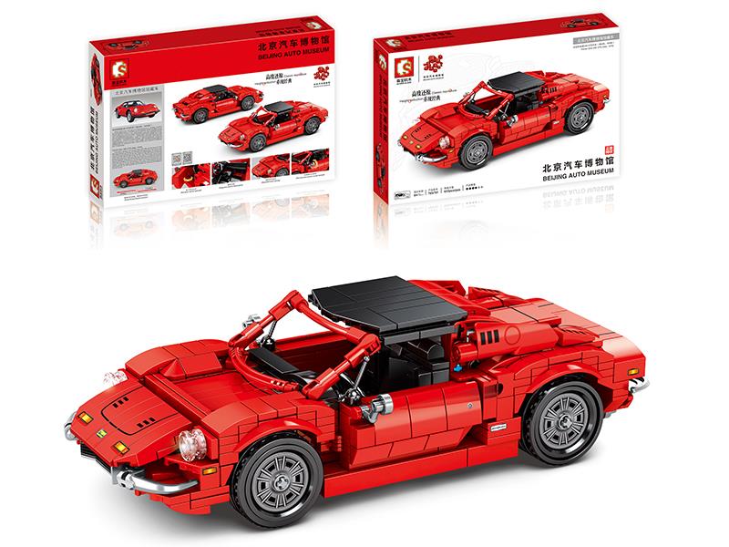 Beijing Auto Museum -Ferrari Dino 246 GTS Car Model Building Blocks